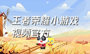 王者荣耀小游戏视频官方