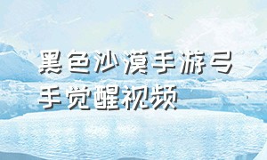 黑色沙漠手游弓手觉醒视频