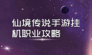 仙境传说手游挂机职业攻略