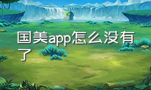 国美app怎么没有了