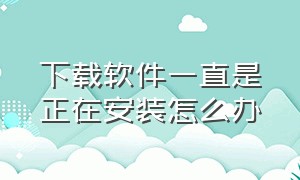 下载软件一直是正在安装怎么办