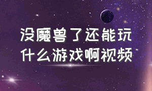 没魔兽了还能玩什么游戏啊视频