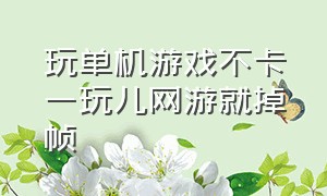 玩单机游戏不卡一玩儿网游就掉帧（为什么玩单机不卡玩网游卡）