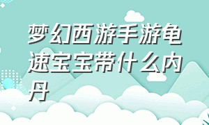 梦幻西游手游龟速宝宝带什么内丹