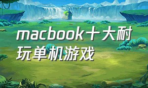 macbook十大耐玩单机游戏