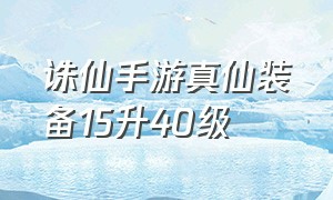 诛仙手游真仙装备15升40级