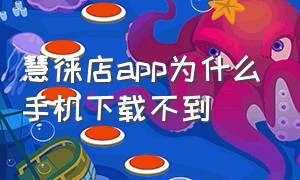 慧徕店app为什么手机下载不到（慧徕店app下载官方版本）