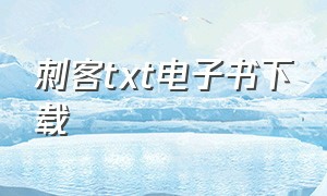 刺客txt电子书下载