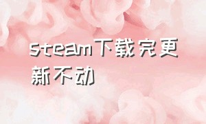 steam下载完更新不动