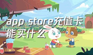 app store充值卡能买什么