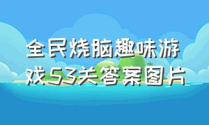 全民烧脑趣味游戏53关答案图片