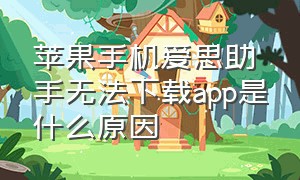 苹果手机爱思助手无法下载app是什么原因