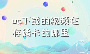 uc下载的视频在存储卡的哪里