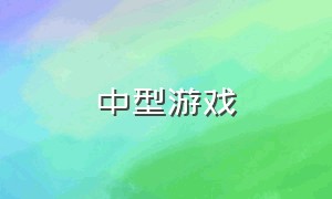 中型游戏