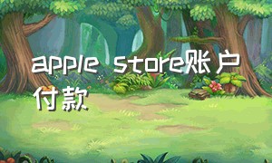 apple store账户付款