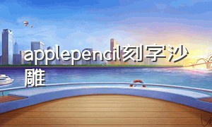 applepencil刻字沙雕