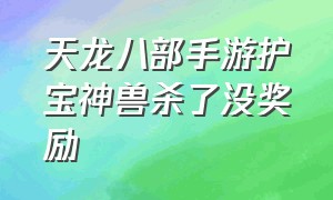 天龙八部手游护宝神兽杀了没奖励