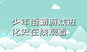 少年街霸游戏进化史在线观看