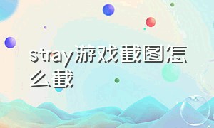 stray游戏截图怎么截