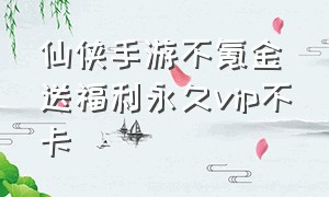 仙侠手游不氪金送福利永久vip不卡