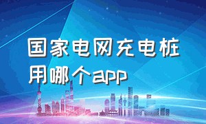 国家电网充电桩用哪个app（国家电网app充电桩申请选不了地区）