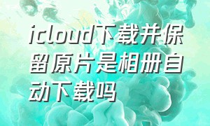 icloud下载并保留原片是相册自动下载吗