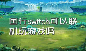 国行switch可以联机玩游戏吗