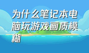 为什么笔记本电脑玩游戏画质模糊