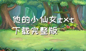 他的小仙女txt下载完整版