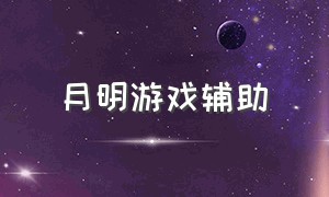 月明游戏辅助（星月辅助怎么下载）