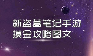 新盗墓笔记手游摸金攻略图文（新盗墓笔记手游摸金伙伴最强搭配）