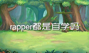 rapper都是自学吗（为什么说rapper都是大专生）