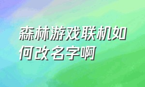 森林游戏联机如何改名字啊