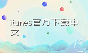 itunes官方下载中文（itunes官方下载入口）