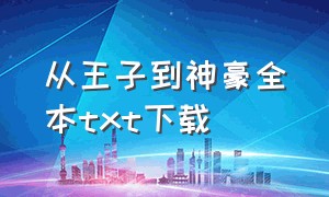 从王子到神豪全本txt下载