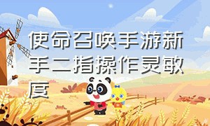 使命召唤手游新手二指操作灵敏度