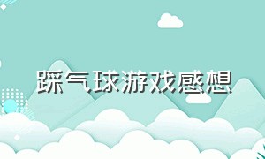 踩气球游戏感想