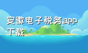 安徽电子税务app下载