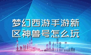 梦幻西游手游新区神兽号怎么玩