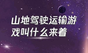 山地驾驶运输游戏叫什么来着