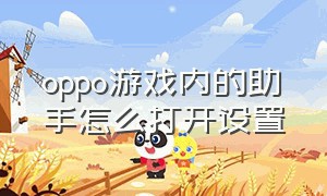 oppo游戏内的助手怎么打开设置（oppo游戏助手怎么调出来）