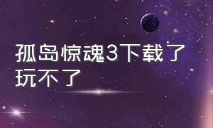 孤岛惊魂3下载了玩不了