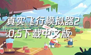 真实飞行模拟器2.0.5下载中文版（真实飞行模拟器下载官方最新版）
