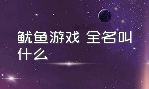 鱿鱼游戏 全名叫什么（鱿鱼游戏是日本哪里的）