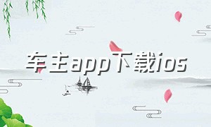 车主app下载ios