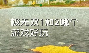 极无双1和2哪个游戏好玩（极无双与极无双2的区别）