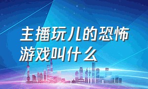 主播玩儿的恐怖游戏叫什么