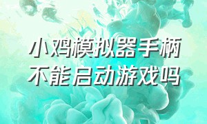 小鸡模拟器手柄不能启动游戏吗