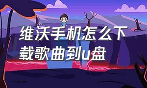 维沃手机怎么下载歌曲到u盘