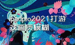 ipadpro2021打游戏画质模糊
